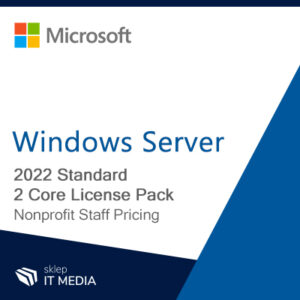 Ikona Microsoft Windows Server 2022 Standard 2 Core License Pack NonProfit Staff Pricing