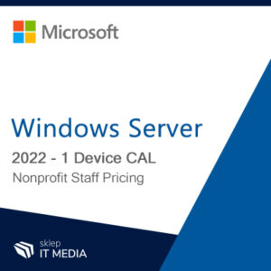 Ikona Microsoft Windows Server 2022 – 1 Device CAL NonProfit Staff Pricing