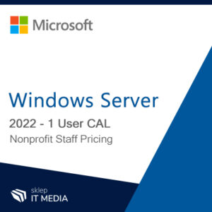 Ikona Microsoft Windows Server 2022 – 1 User CAL NonProfit Staff Pricing