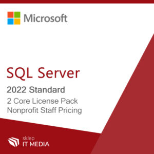 Ikona Microsoft SQL Server 2022 Standard 2 Core License Pack NonProfit Staff Pricing